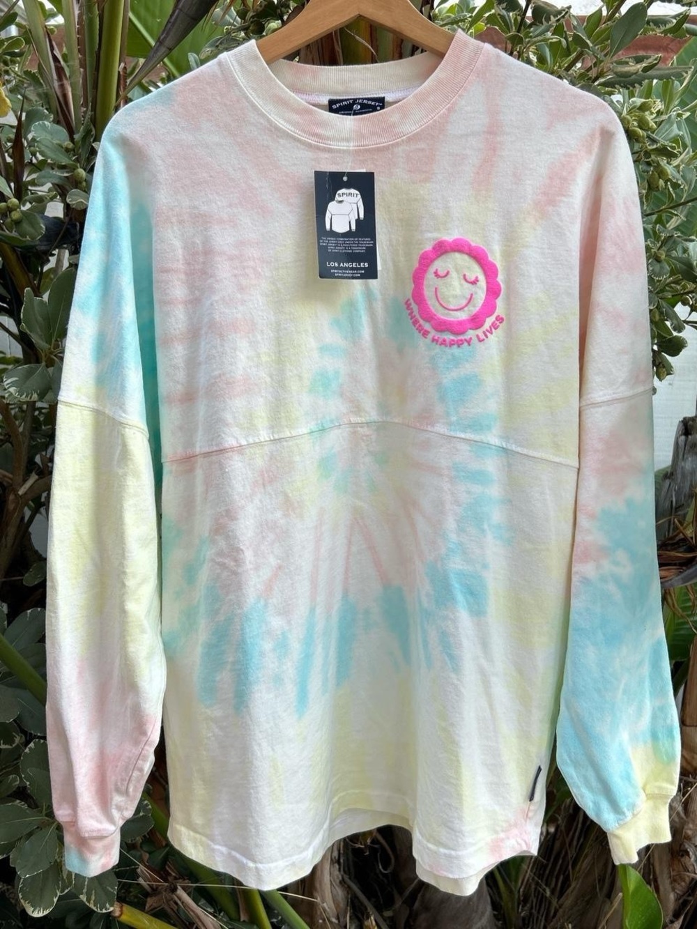 Sweetapolita Spirit Jersey Tie Dye Long Sleeve Shirt NWT Size Small